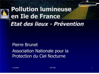 Pollution lumineuse en Ile de France - slide 1