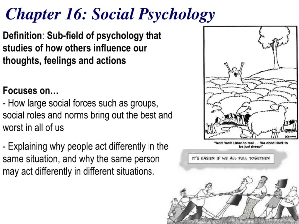 Chapter 16: Social Psychology
