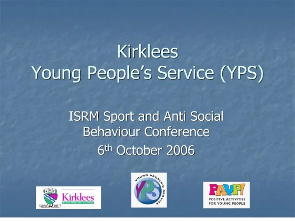 Kirklees Young People s Service YPS