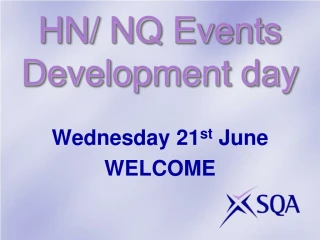 HN/ NQ Events Development day - slide 1