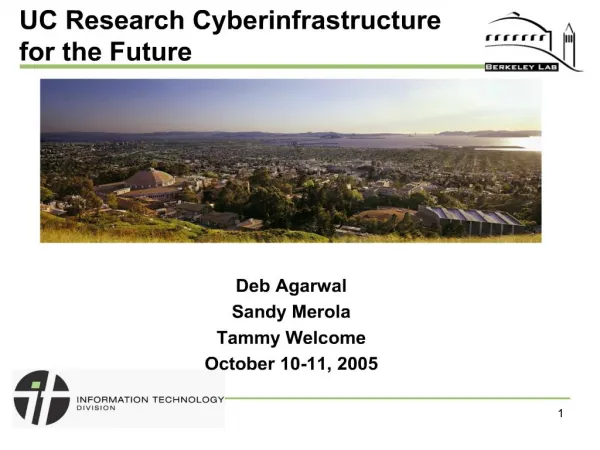UC Research Cyberinfrastructure for the Future