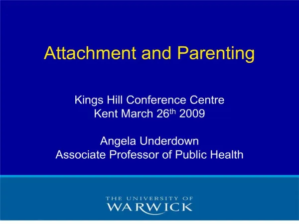 Attachment and Parenting