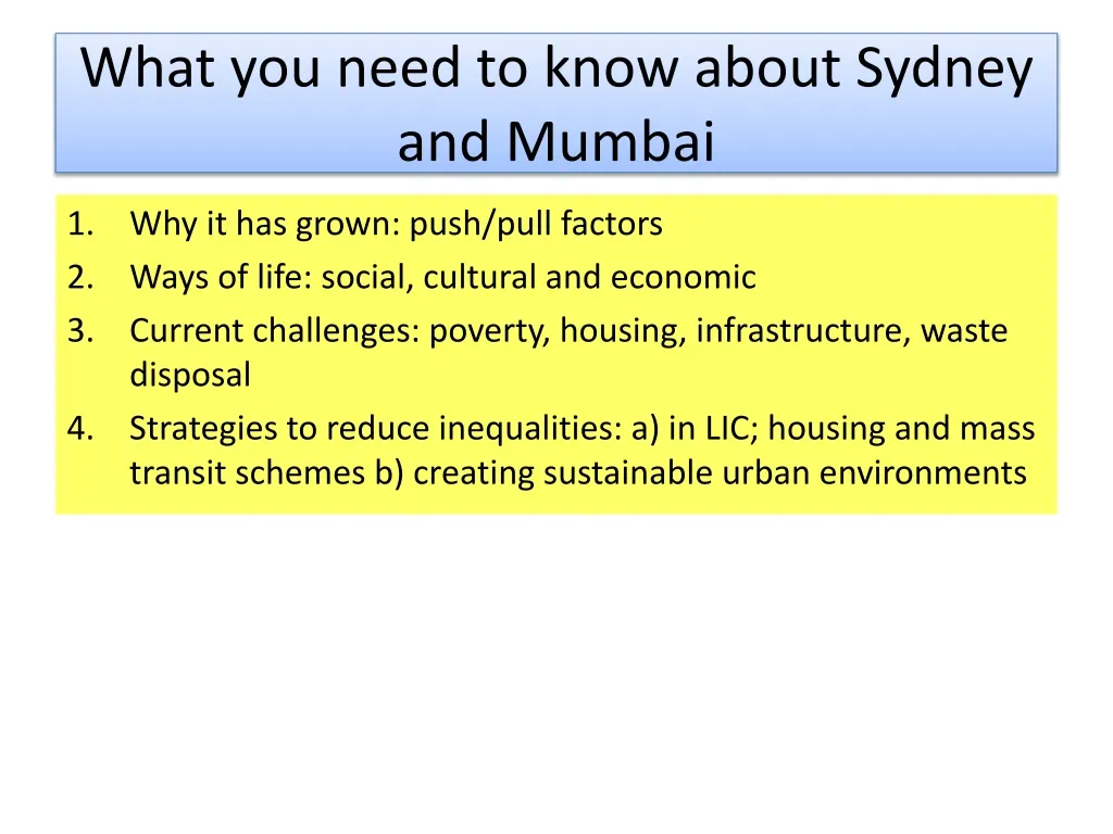 what you need to know about sydney and mumbai