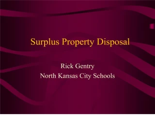 Surplus Property Disposal - slide 1