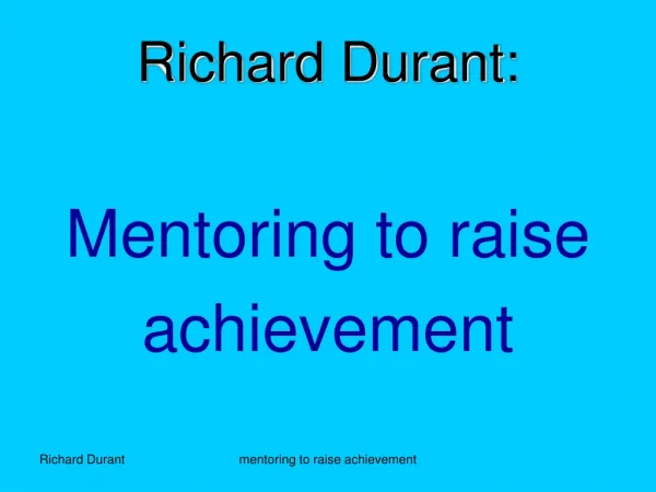 Richard Durant: