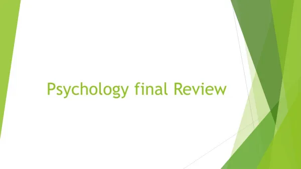 Psychology final Review