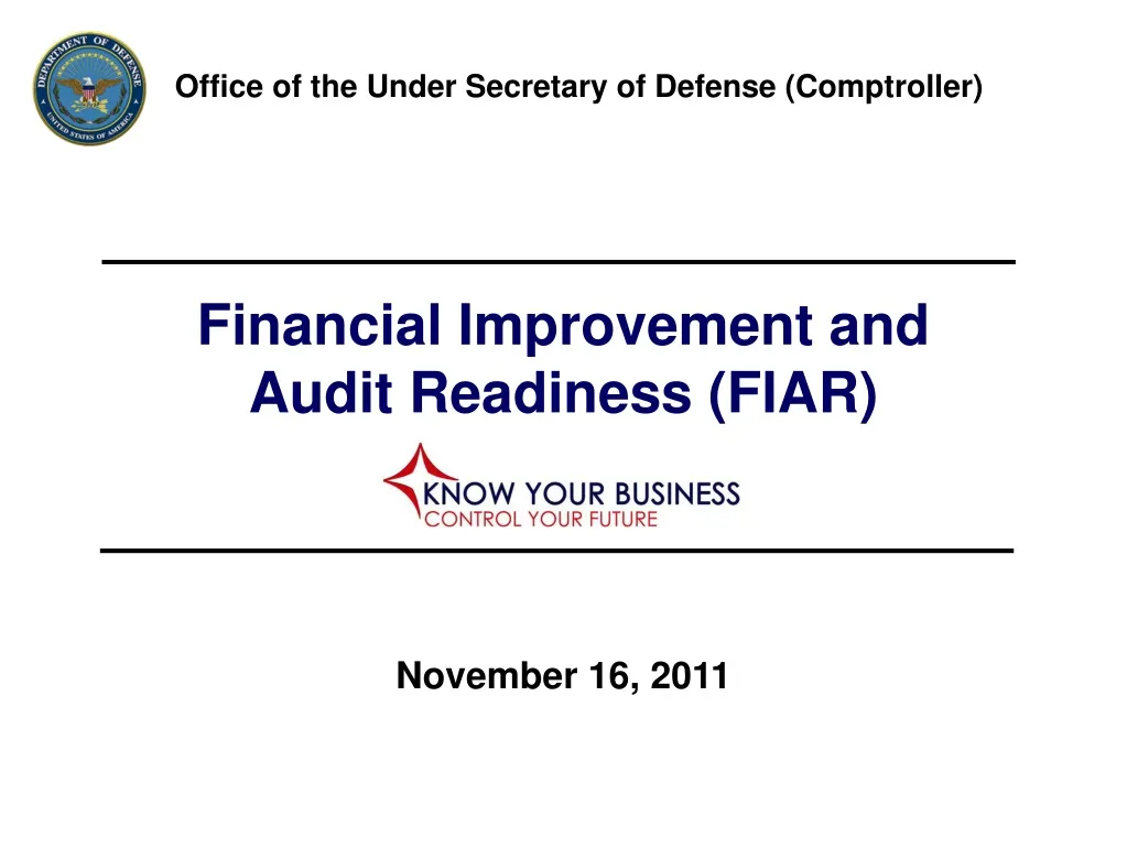 financial improvement and audit readiness fiar