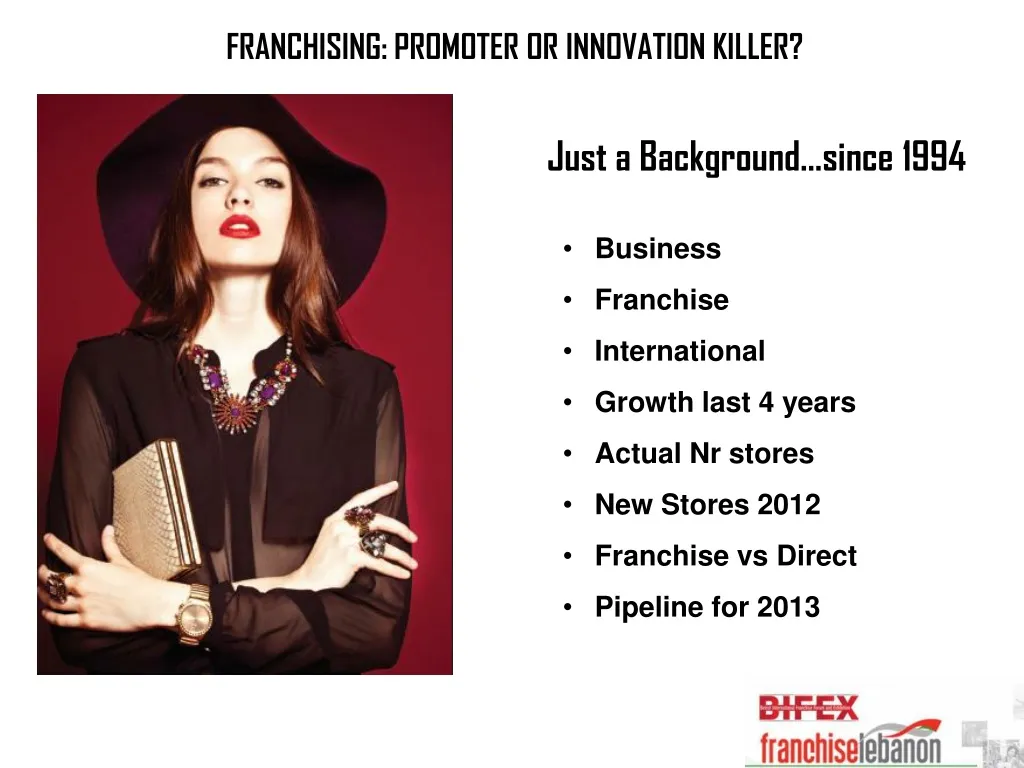 franchising promoter or innovation killer