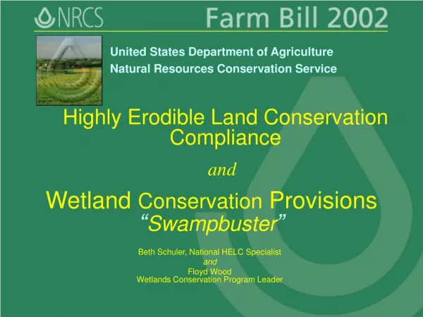 Highly Erodible Land Conservation Compliance