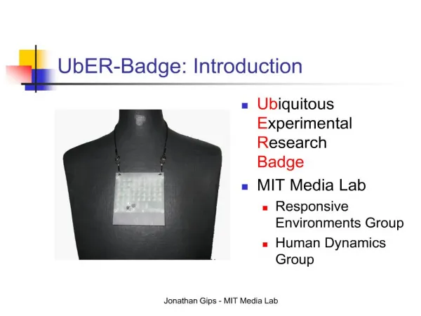 UbER-Badge: Introduction