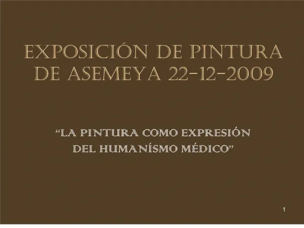EXPOSICI N DE PINTURA DE ASEMEYA 22-12-2009