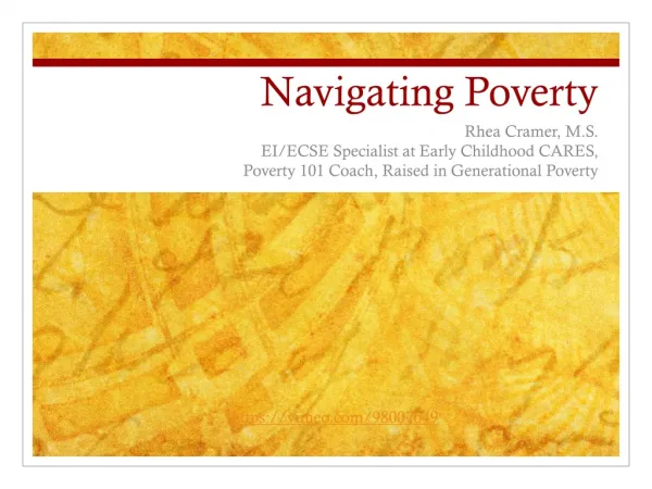 Navigating Poverty