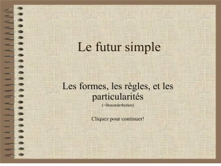 Le futur simple - slide 1