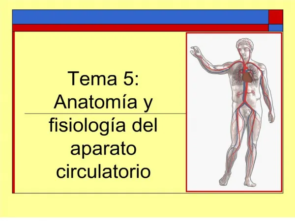 Tema 5: Anatom a y fisiolog a del aparato circulatorio