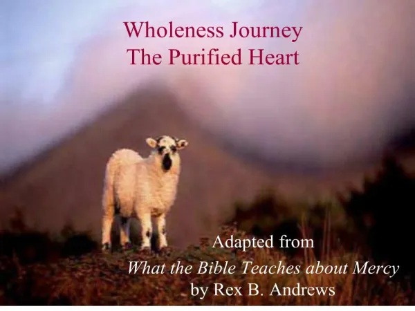 Wholeness Journey The Purified Heart