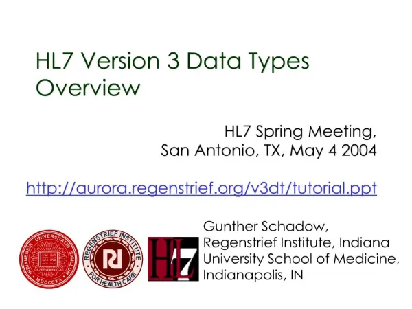 HL7 Version 3 Data Types Overview