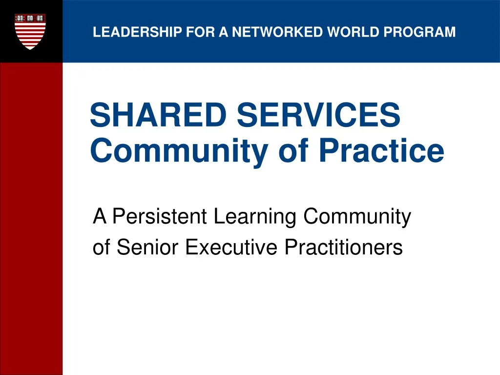 shared services community of practice