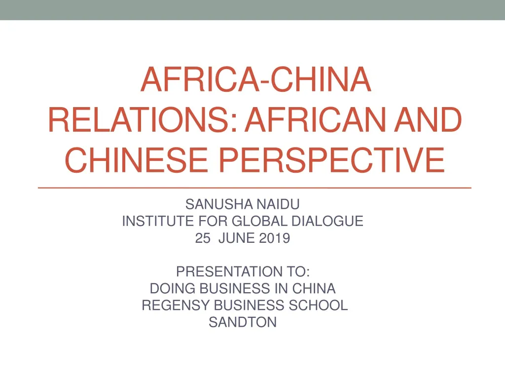 africa china relations african and chinese perspective