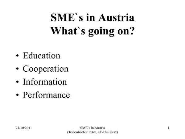 SMEs in Austria Whats going on