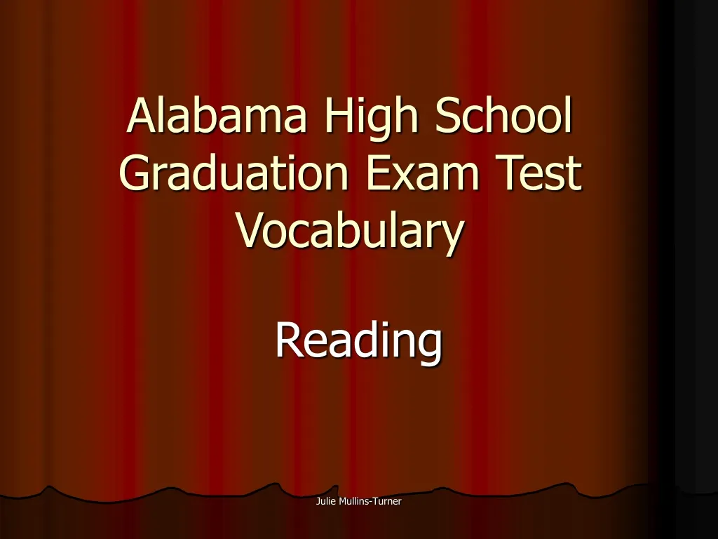 alabama high school graduation exam test vocabulary