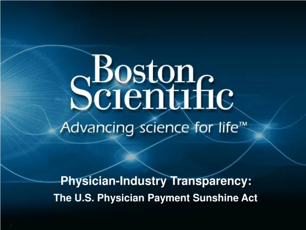 Physician-Industry Transparency: