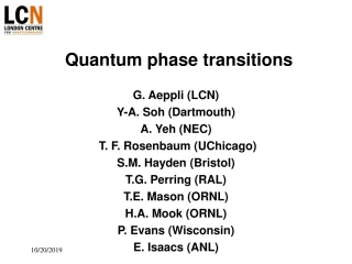 Quantum phase transitions - slide 1