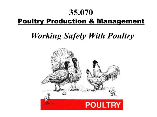 35.070 Poultry Production Management