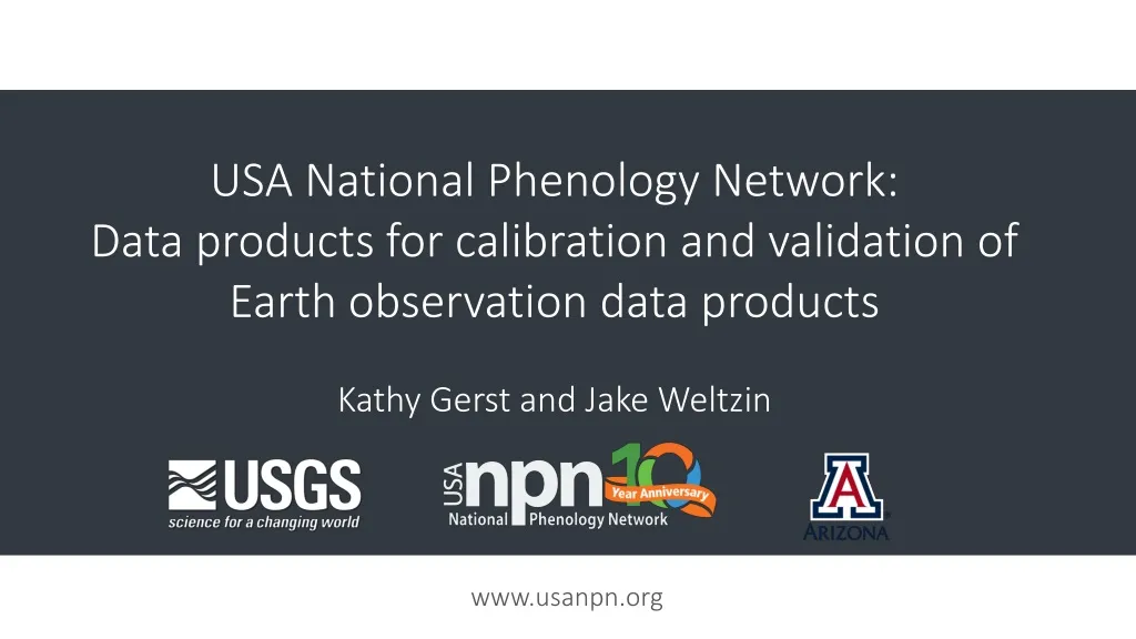 usa national phenology network d ata products