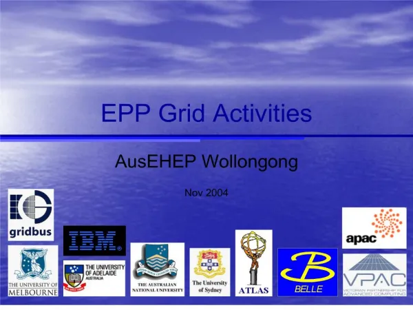 EPP Grid Activities