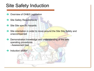 Site Safety Induction - slide 1