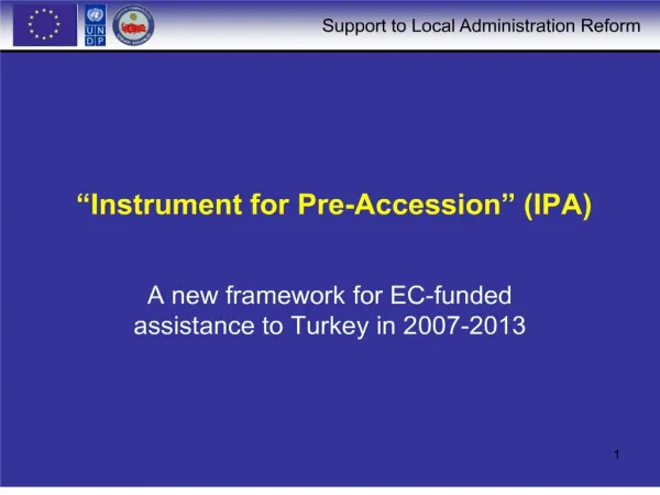 Instrument for Pre-Accession IPA