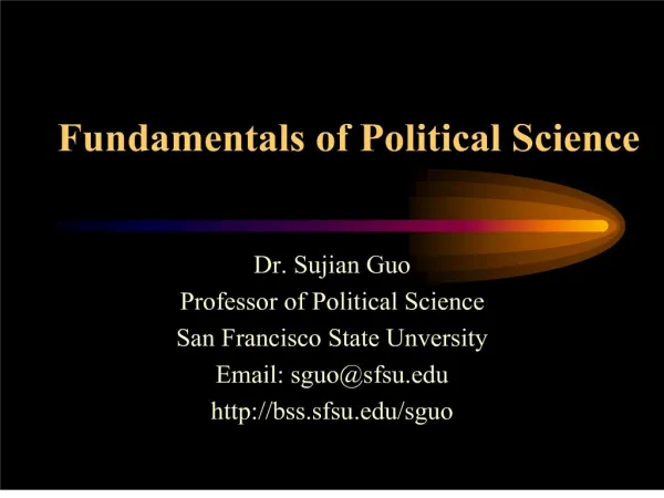 Fundamentals of Political Science