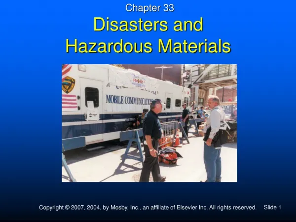 Disasters and Hazardous Materials