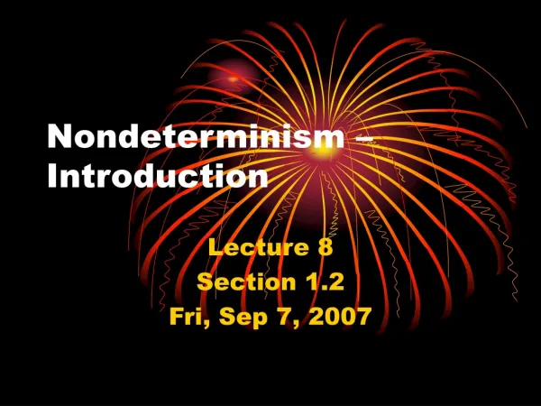 Nondeterminism – Introduction