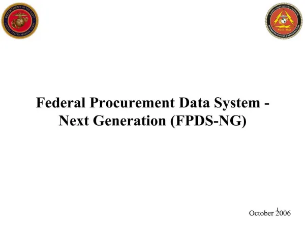 Federal Procurement Data System - Next Generation FPDS-NG