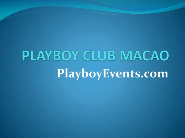 Macao Playboy Club