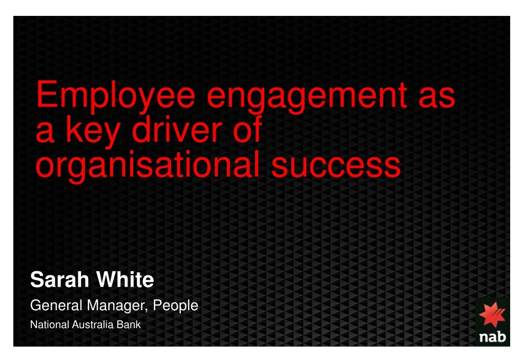 employee engagement as a key driver of organisational success