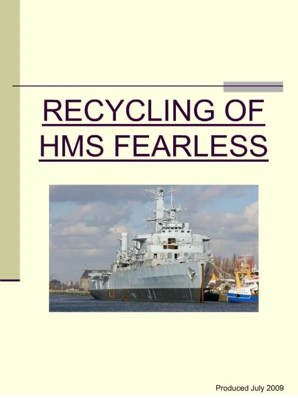 RECYCLING OF HMS FEARLESS