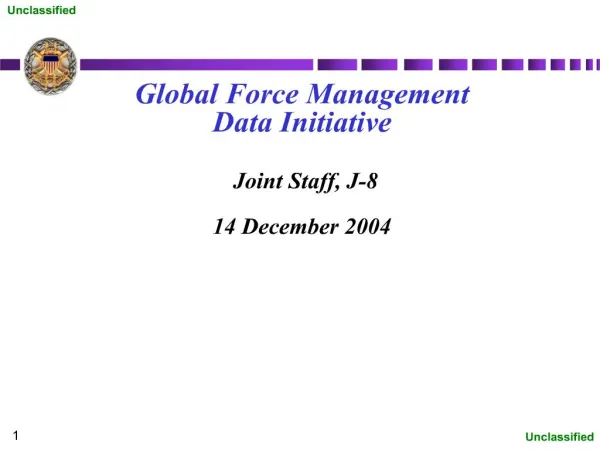 Global Force Management Data Initiative