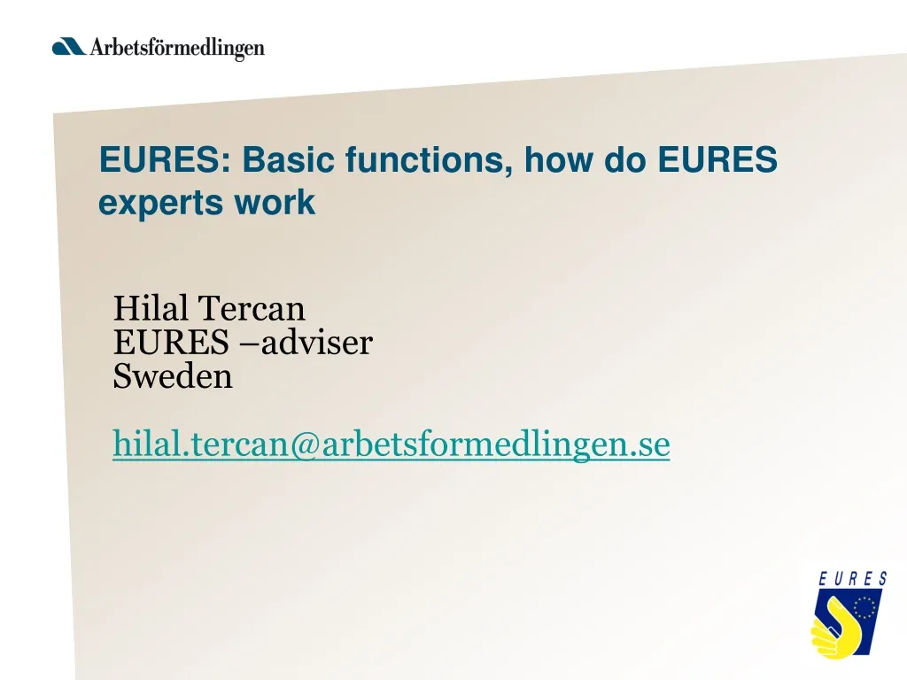 eures basic functions how do eures experts work
