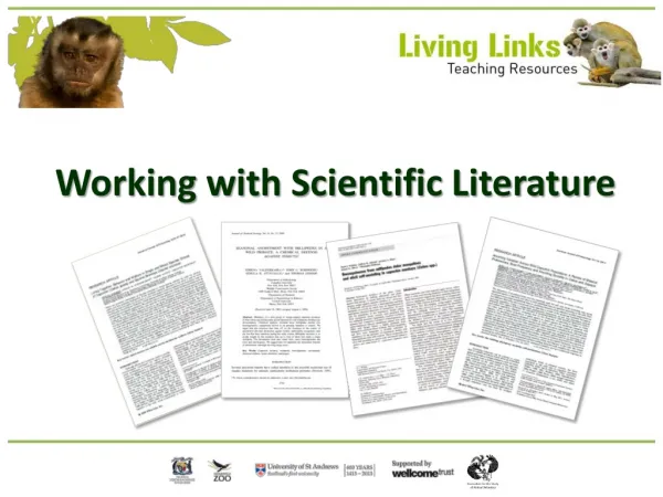 Working with Scientific Literature