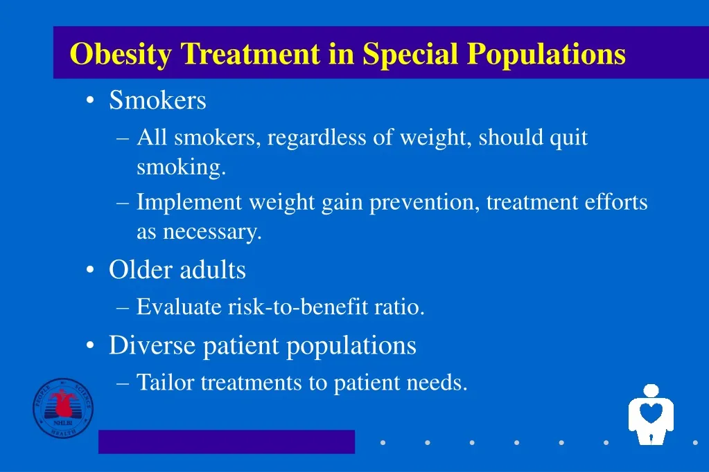 obesity treatment in special populations