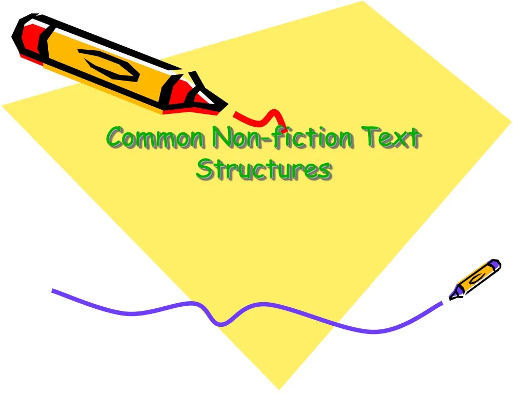 common non fiction text structures
