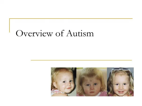 Overview of Autism