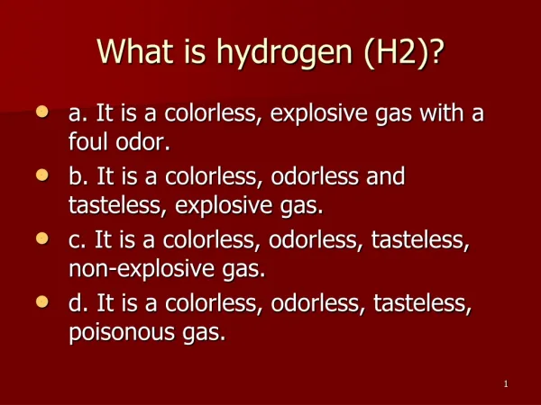 What is hydrogen (H2)?