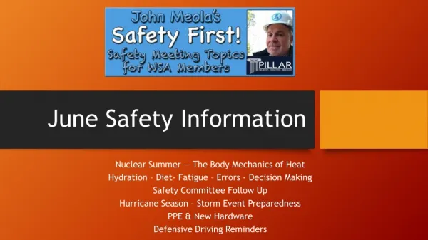 June Safety Information