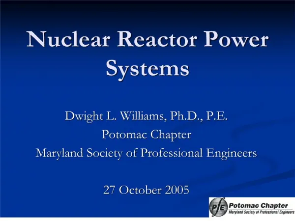 Nuclear Reactor Power Systems
