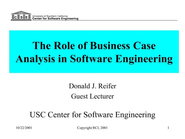 The Role of Business Case Analysis in Software Engineering