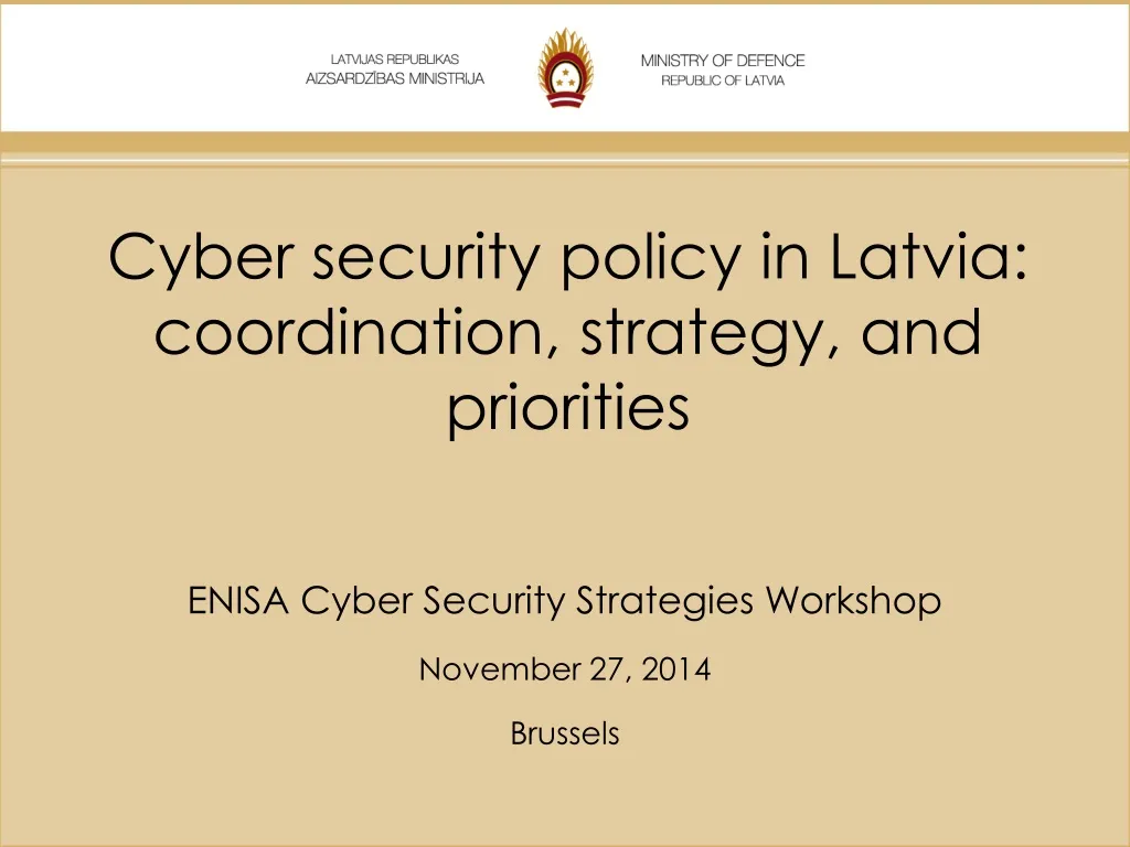 enisa cyber security strategies workshop november 27 2014 brussels