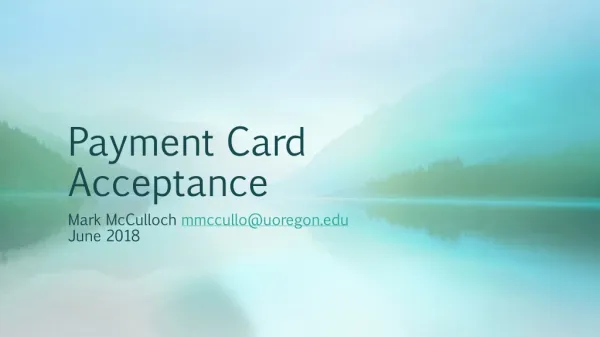 Payment Card Acceptance